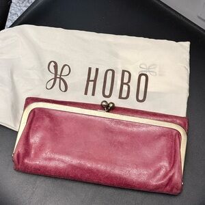 HOBO Burgundy Leather Clutch